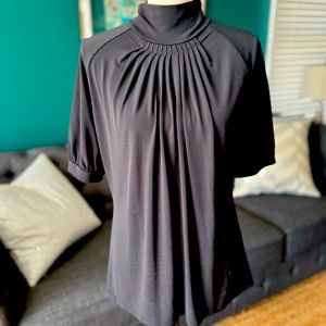 Black high neck blouse